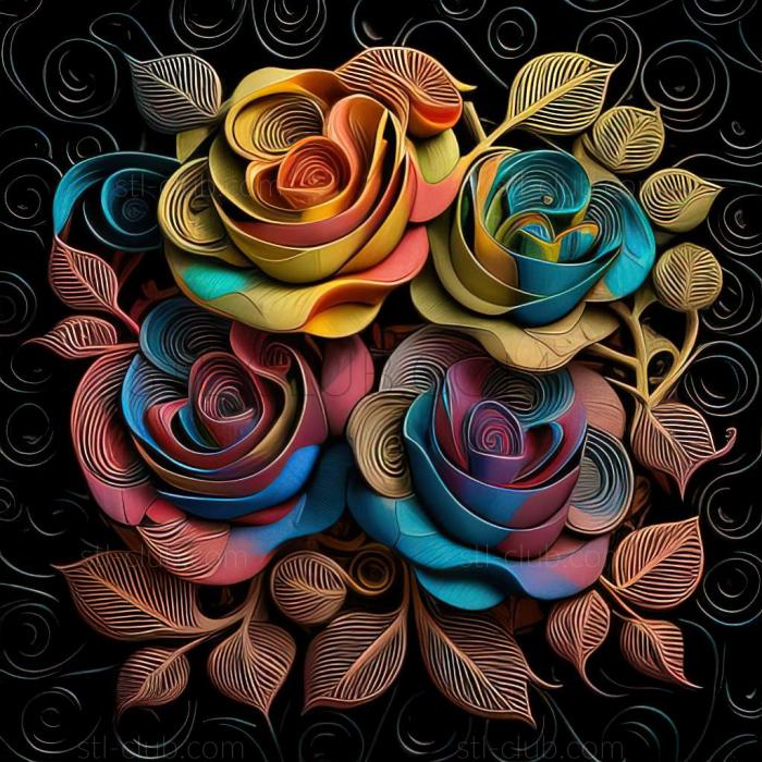 Rainbow roses